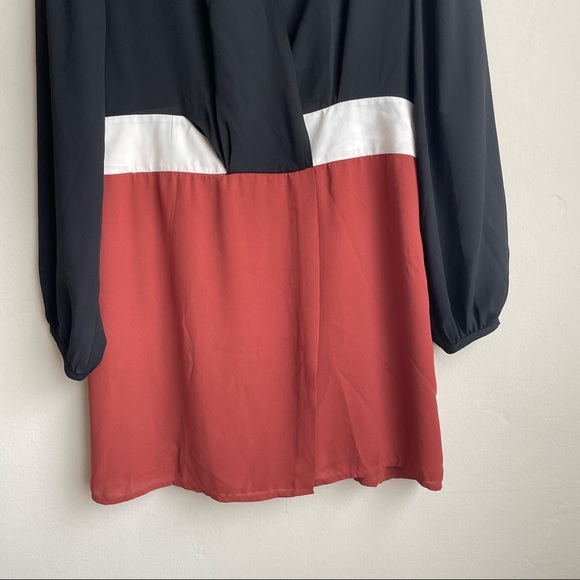 Forever 21 / Black & Brown Color Block Dress - Picture 2 of 8